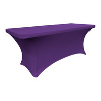 LA Linen TCSpandex96x30x30-PurpleX23 Rectangular Spandex Tablecloth Purple - 96 x 30 x 30 in.