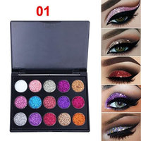 Eyeshadow Pallets with Glitter for Girls Womens Teens, Iuhan 15 Colors Shimmer Glitter Eye Shadow Powder Palette Matte Eyeshadow Cosmetic Makeup