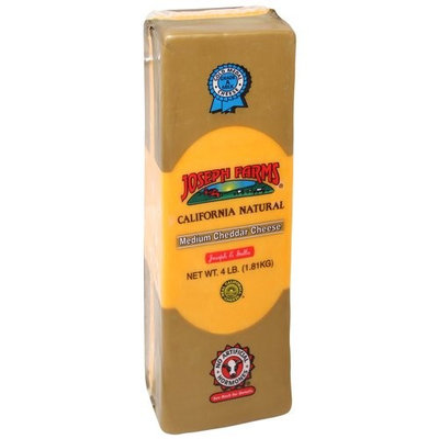 Joseph Farms Medium Cheddar Cheese, 4 lb