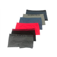 1820 Seamless Underwear Women's High waisted Boy short Panties 6 Pack