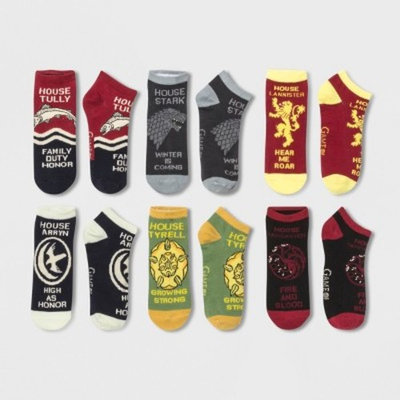 Women's 6pk Low Cut Game of Thrones Casual Socks - 9-11