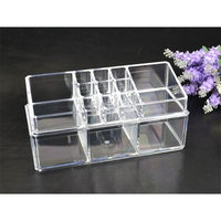 Acrylic Cosmetic Organizer Makeup Brushes Lipstick Holder 1068 *** Top and Bottom Set