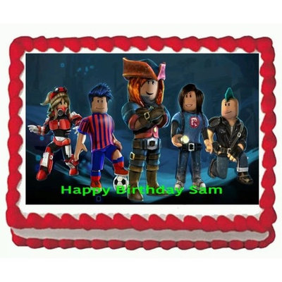 Roblox Edible Cake Image Topper 1/4 Sheet Decoration