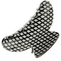 Large Hair Styling Hairstyling Crab Claw Jaw Clip Hairdos Grip Updos Barrette In Black and White Grids Pattern