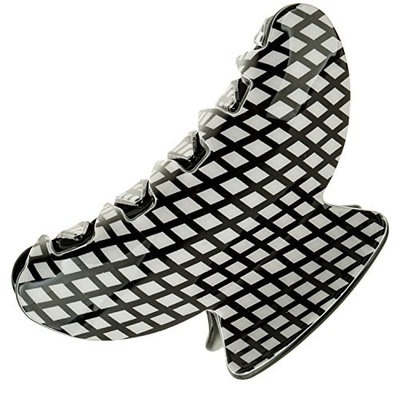 Large Hair Styling Hairstyling Crab Claw Jaw Clip Hairdos Grip Updos Barrette In Black and White Grids Pattern