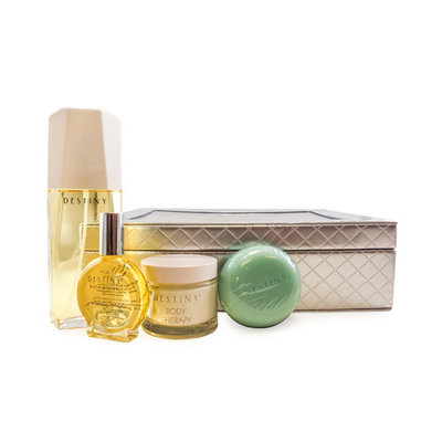 Destiny 4 Pc. Gift Set ( Eau De Parfum Spray 3.3 Oz + Bath & Body Oil 1.0 Oz + Body Therapy 2.0 Oz + Scented Soap 3.5 Oz )