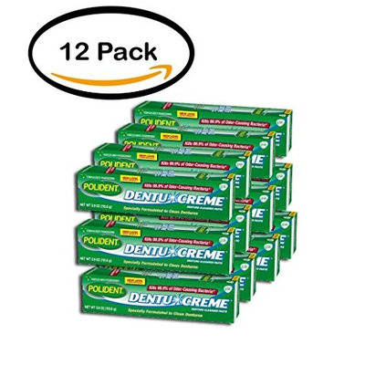 PACK OF 12 - Polident Dentu-Creme Triple Mint Freshness Denture Cleanser Paste 3.9 oz. Box