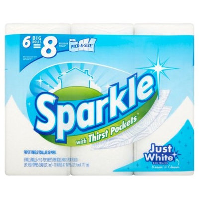 Sparkle Paper Towels, Pick-A-Size, 6 Big Rolls