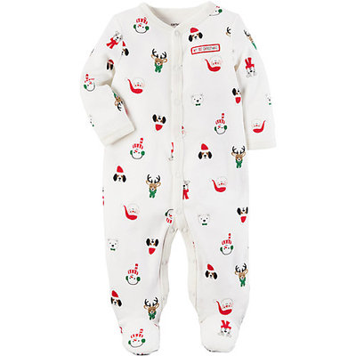 Cotton Snap-Up Christmas Sleep & Play