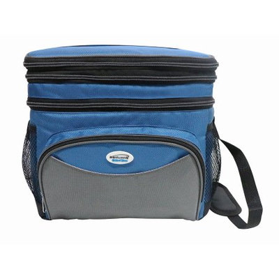 Cooler Bag 24 Can w/ Hard Plastic Ice Bucket-BLUE