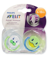 Philips Avent 2-Pack Orthodontic Animal Pacifiers - lime, one size