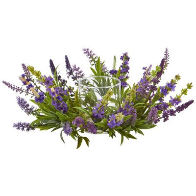Nearly Natural Lavender Artificial Arrangement Candelabrum