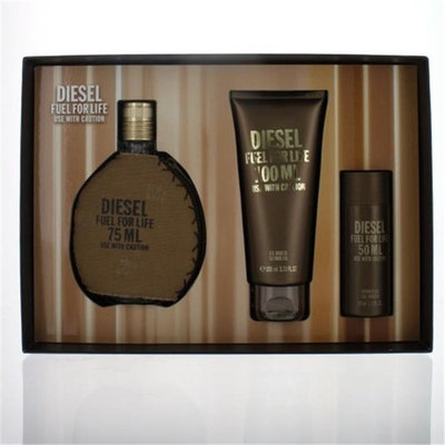 Diesel GSMDIESELFUEL3PC25SG 2.5 oz Diesel Fuel for Life Eau De Toilette Spray Gift Set - 3 Piece