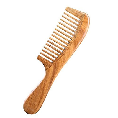 Wide Tooth Hair Comb Carejoy Green Sandalwood Natural Anti-Static Comb for Detangling Wet Hair Valentines'Day Mothers'Day gifts