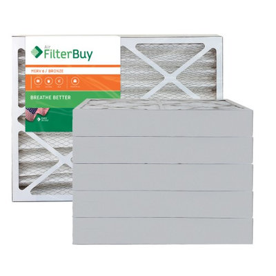 AFB Bronze MERV 6 18x30x4 Pleated AC Furnace Air Filter. Filters. 100% produced in the USA. (Pack of 6)