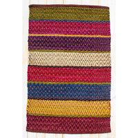 CLM Hudson Herringbone Berry Striped Area Rug