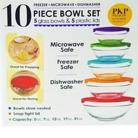 PKP 10 Piece Glass Bowl Set with Lids