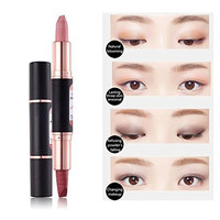 Eyeshadow Pen Double-headed 2 Colors Silkworm Eyeshadow Pen Lasting Anti-sweat
