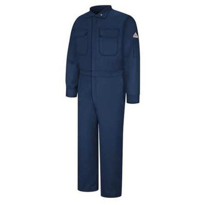 BULWARK Flame-Resistant Coverall,Navy,52 CLB6NV RG 52