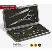 Suvorna Men's 4 Pcs Facial Hair Scissors Set/Kit. Contains 4.5