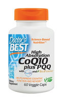 Doctor's Best High Absorption CoQ10 plus PQQ Doctors Best 60 VCaps