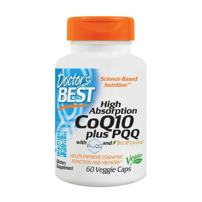 Doctor's Best High Absorption CoQ10 plus PQQ Doctors Best 60 VCaps