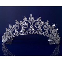 SparklyCrystal Rhinestones Crystal Wedding Bridal Pageant Princess Tiara Crown 3150