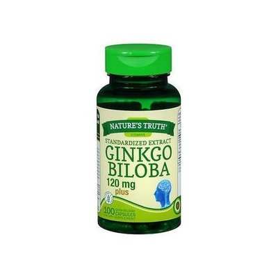 2 Pack Nature's Truth Ginkgo Biloba 120 mg Standardized Extract 100 Ct Each