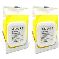 Acure Coconut + Argan Oil Cleansing Towelettes for Face and Body Pack of 2 (60 Towelettes Total)