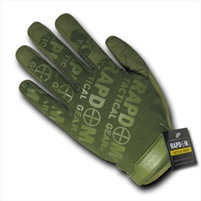 RapDom T24-PL-OLV-01 Lightweight Mechanic Glove - Olive Drab, Small
