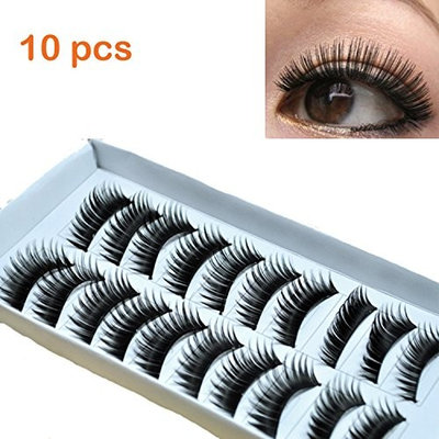 Meharbour 10 Pair Thick Crisscross Long False Eyelashes Flexible Wispy False Lashes for Natural Looking