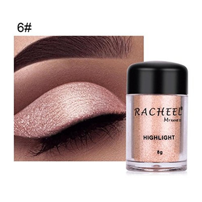 Alonea Shimmer Eyeshadow, Women Eye shadow Color Makeup Glitter Eyeshadow Powder Cosmetics 6 Colors 6#
