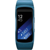 Samsung - Gear Fit2 Fitness Watch + Heart Rate (large) - Blue