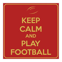 iCanvas Keep Calm and Play Football VI Textual Art on Canvas