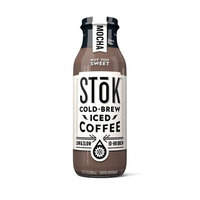 Stok Cold Brew Iced Mocha Coffee 13.7 oz Glass Bottles - Pack of 12