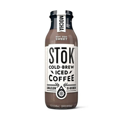 Stok Cold Brew Iced Mocha Coffee 13.7 oz Glass Bottles - Pack of 12