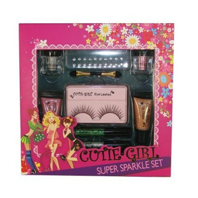 Super Sparkle Set with Eye Shimmer Powder, Lip Gloss & Eyeliner