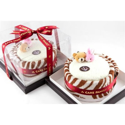 Couture Towel CT-PA8C001202 30 x 13 x 3 in. Chocolate Hazelnut Cake Towel Vanilla & Chocolate