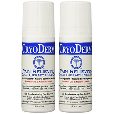 CryoDerm Pain Relieving Cryotherapy, 3 oz Roll-On