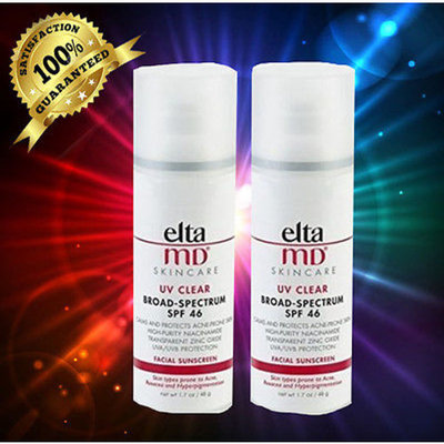 2X ELTA MD UV Clear Broad-Spectrum SPF 46 Facial Sunscreen 1.7 oz ea