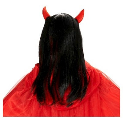 Wicked Devil Men's Costume Wig Black