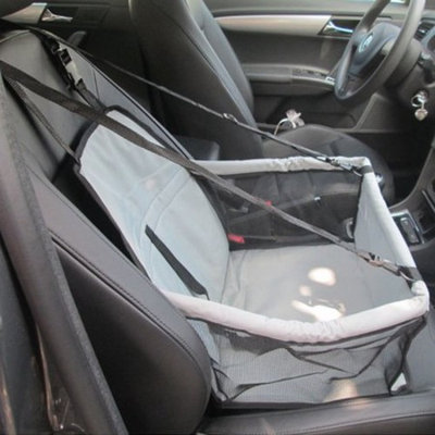 Besmall Pet Booster Seat Folding Pet Dog Cat Car Rear Seat Belt Covers Mat Cushion Travel Carrier Bag