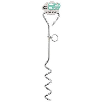 Stout Stuff Pet Champion Steel 18 in Medium Spiral Stake