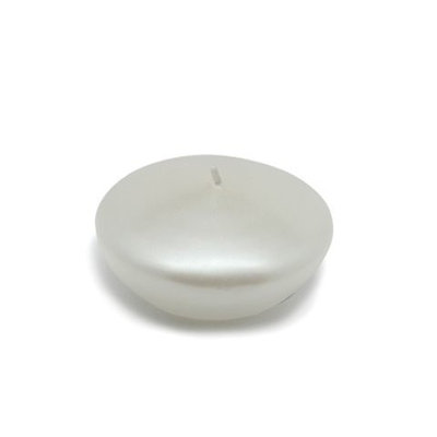 Zest Candle CFZ-076 3 in. Pearl White Floating Candles -12pc-Box