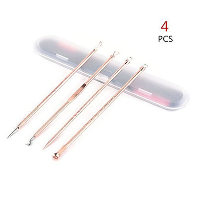Blackhead Remover Pimple Comedone Extractor Tool Blackhead Remover Tool Kit Zit Removing for Risk Free Nose,Rose Gold (rose g