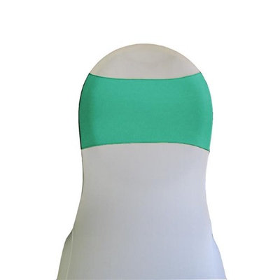 LA Linen Pk10-spandexband14X8-MintX44 Spandex Chair Band Mint - 8 x 14 in. - Pack of 10