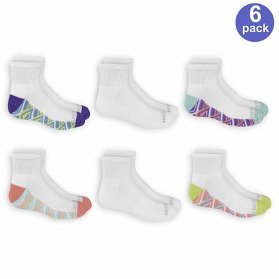 Everyday Active Cushion Ankle Socks with Arch Support, 6 Pairs (Big Girls)