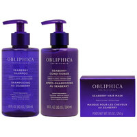 Obliphica Seaberry Medium to Coarse Shampoo + Conditioner 10oz + Mask 8.5oz 'Set'