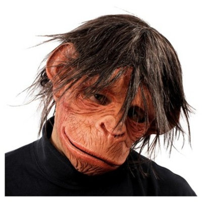 Hey Hey Here is a Monkey Full Mask with Hair