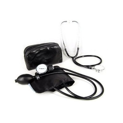 SODIAL(TM) Aneroid Sphygmomanometer Cuff Blood Pressure Stethoscope Nylon Cuff Dial